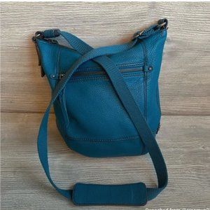 The Sak Sequoia Leather Crossbody Bag Handbag Purse Teal Blue